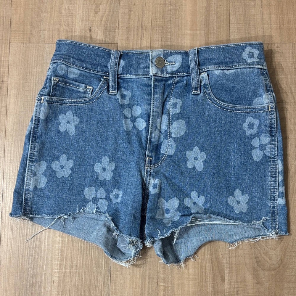Hollister Blue Floral Jean Shorts